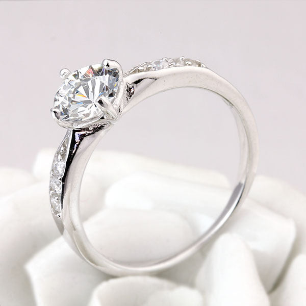 Zircon Geometric Classic Style New Ring