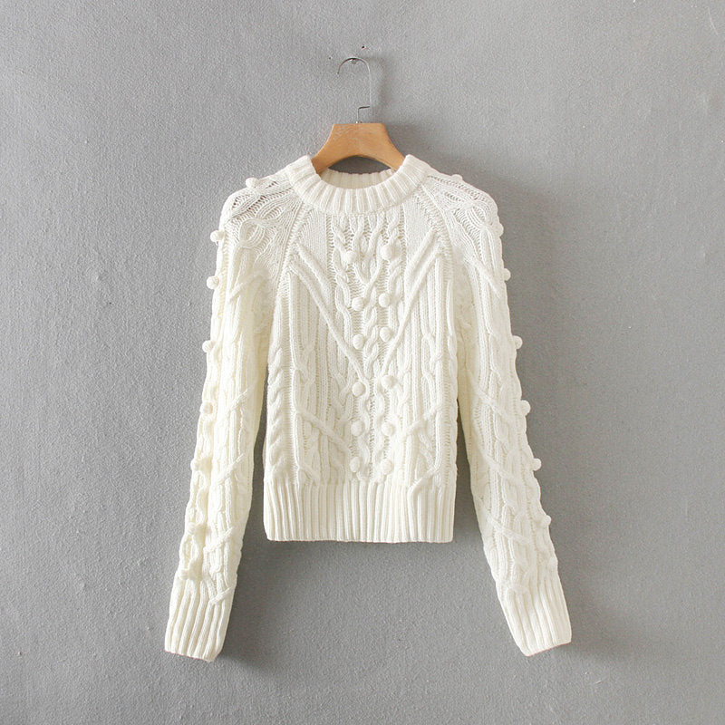 Cable crew neck sweater sweater