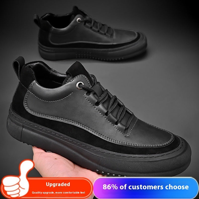 Genuine Leather Thick Bottom Soft Bottom Fashion Sports And Leisure Board Shoes