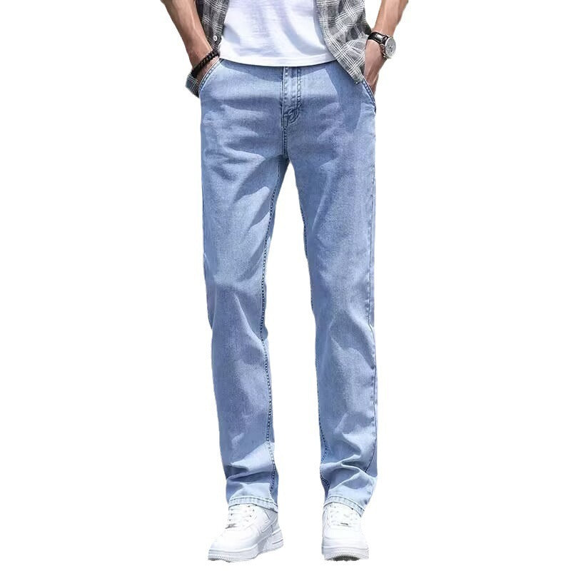 Men's Jeans Thin Loose Straight Casual Long Pants