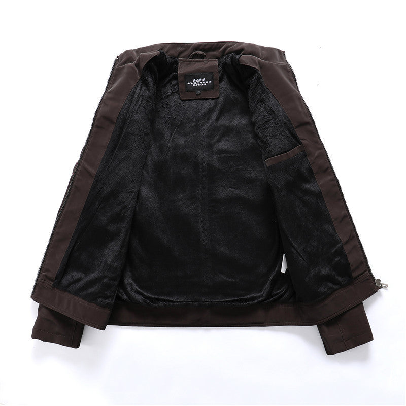 Men Fashion Pu Leather Jackets Coats