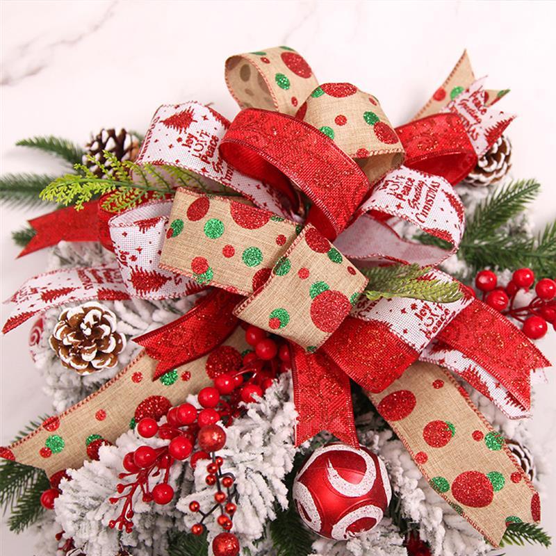 Upside Down Christmas Tree Rattan Door Hanging Garland Decoration Ornaments