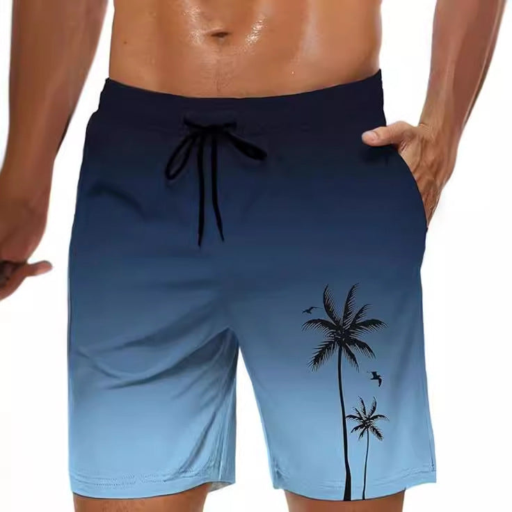 Hawaiian Series 3D Printed Summer Loose Beach Pants