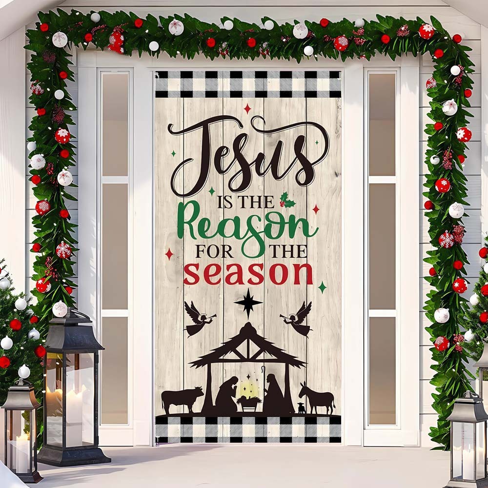 Christmas Curtain Decoration Hanging Cloth Background