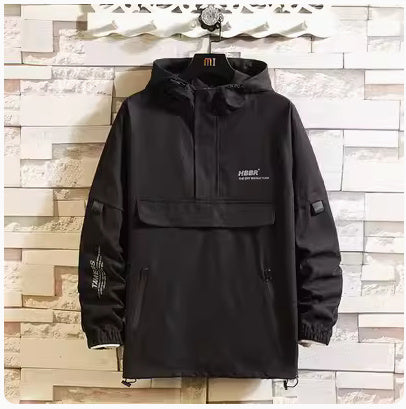 Fake Two Reflective Hoodie Jackets For Men