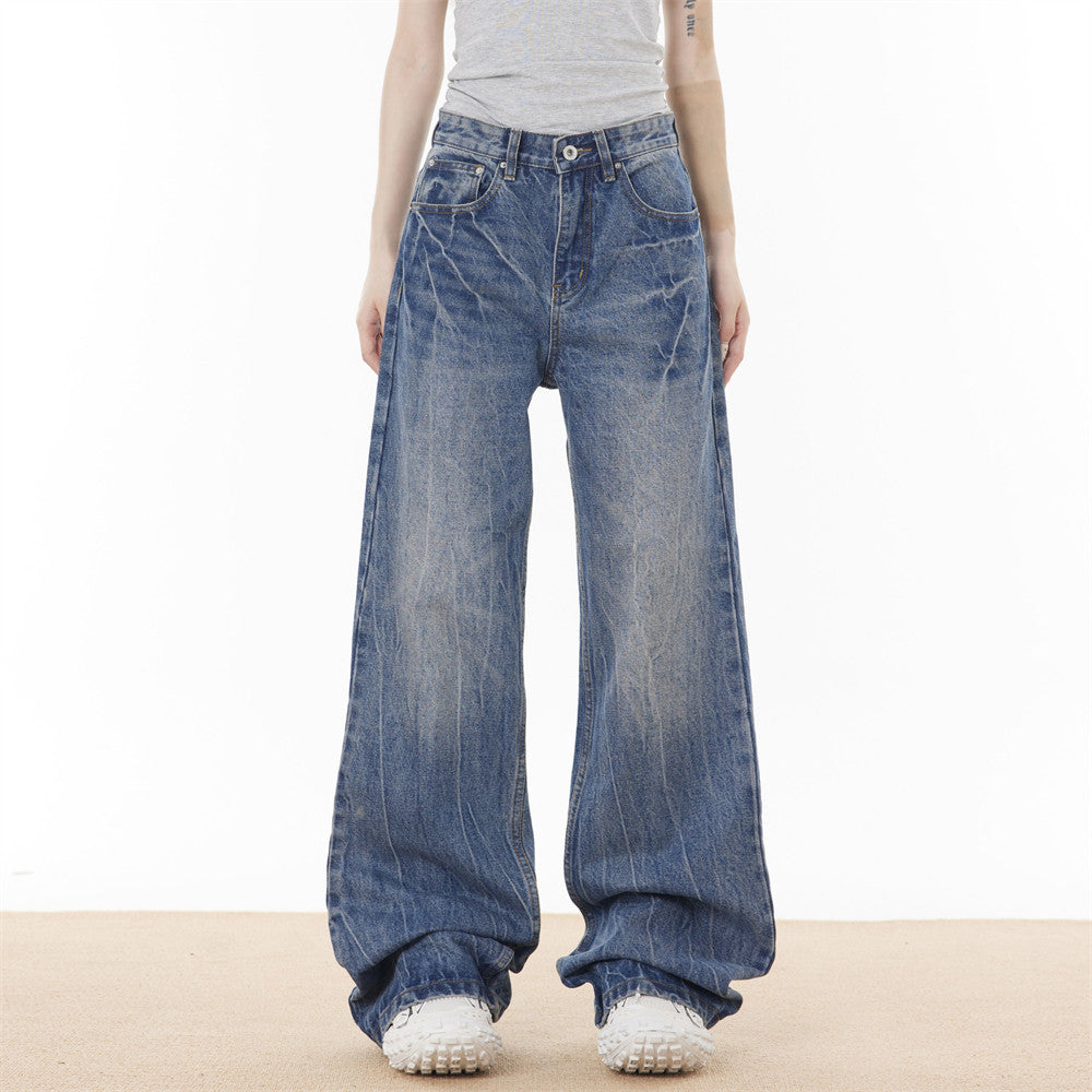 Punk Washed And Worn Jeans Fashion Brand High Street Women