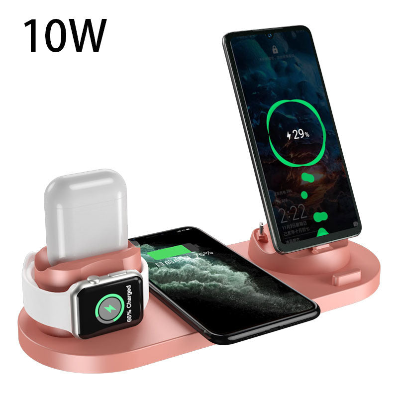 6 In 1 Wireless Fast Charging Station For IPhone, IWatch, and Airpods