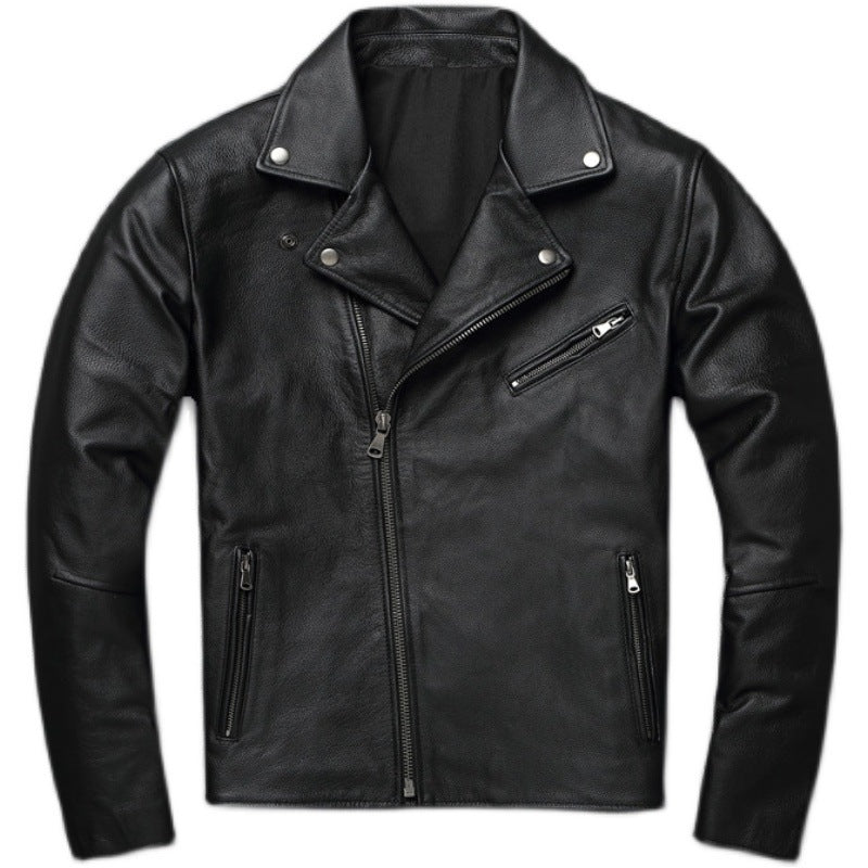 Youth Motorcycle Leather Men's Distressed Jacket