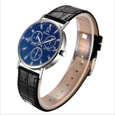 Blue Light Glass Decorative Belt Watch