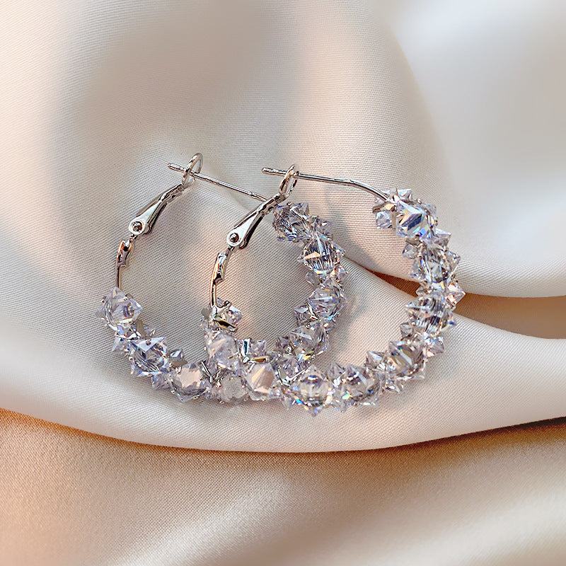 Diamond Super Shiny Crystal Earrings Fashion Women