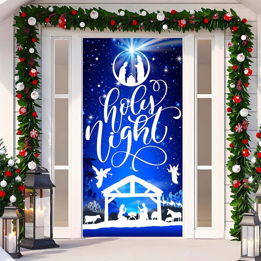 Christmas Curtain Decoration Hanging Cloth Background