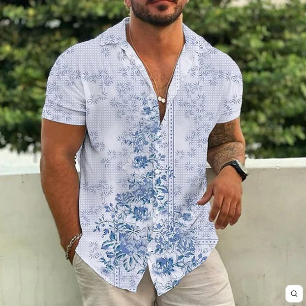 Printed Fashion Short Sleeve Polo Shirt