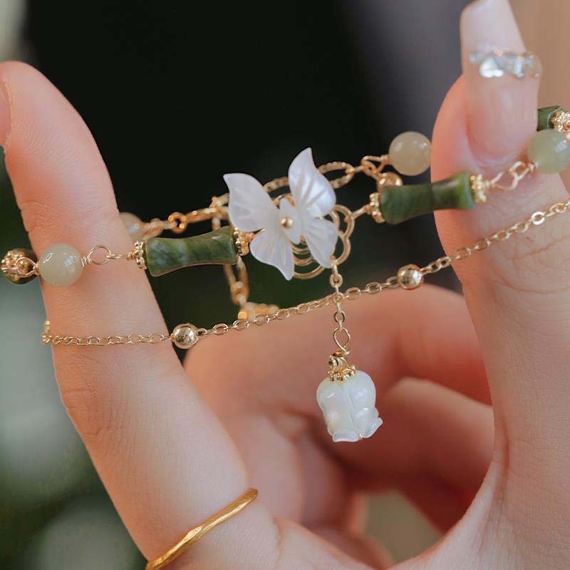 New Chinese Style Bamboo Butterfly Bracelet National Style Niche Design