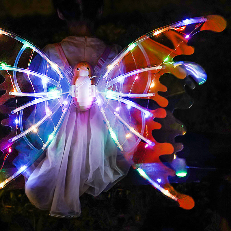 Girls Electrical Butterfly Wings With Glowing Lights Fairytale Wings for Birthdays or Halloween