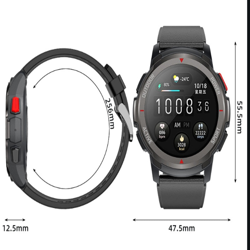 Heart Rate Blood Oxygen Monitoring Multi-sports Weather Bluetooth Calling Smart Watch