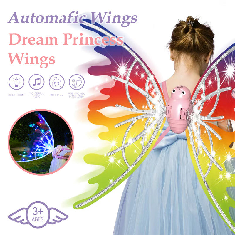 Girls Electrical Butterfly Wings With Glowing Lights Fairytale Wings for Birthdays or Halloween