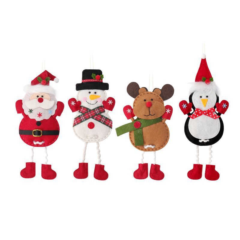 Christmas Hanging Decoration Old Man Snowman Elk Penguin Long Legs Cartoon Suit