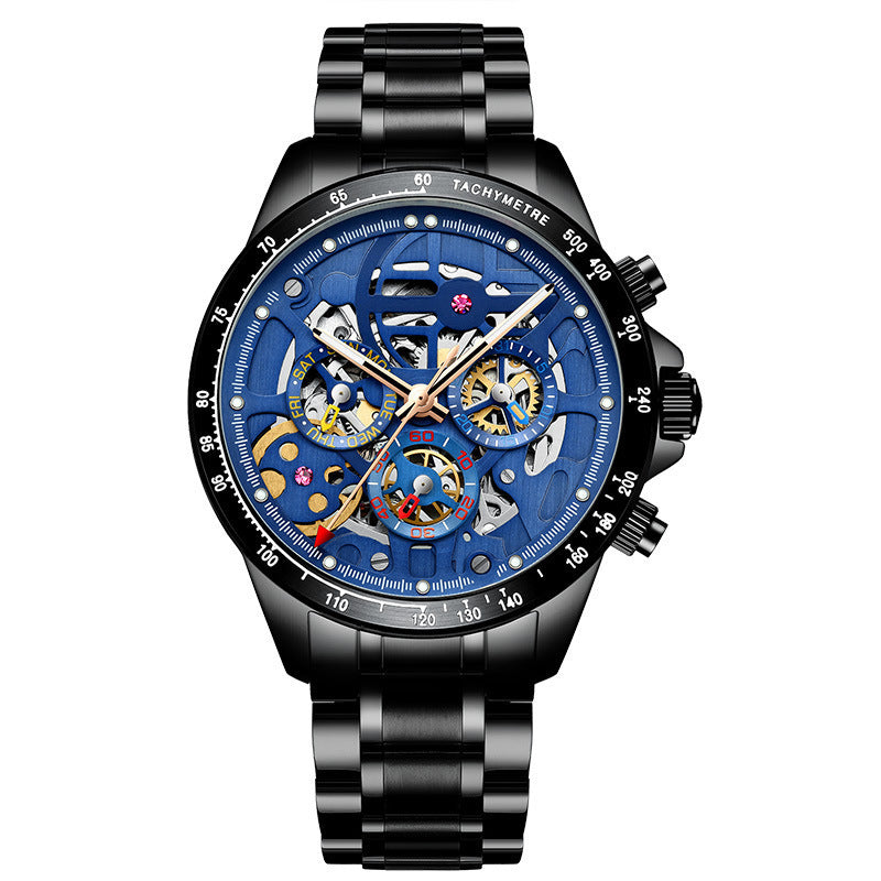 Double-sided Hollow Stainless Steel Automatic Mechanical Watch