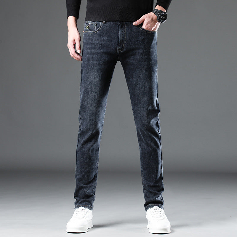 Men's Elastic Four Seasons Loose Jeans