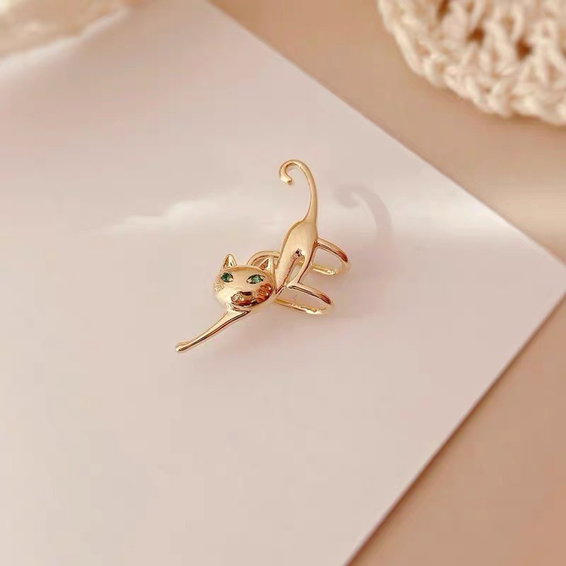 Fashion Creative Cute Kitty Earrings Non-pierced Ear Bone Clip