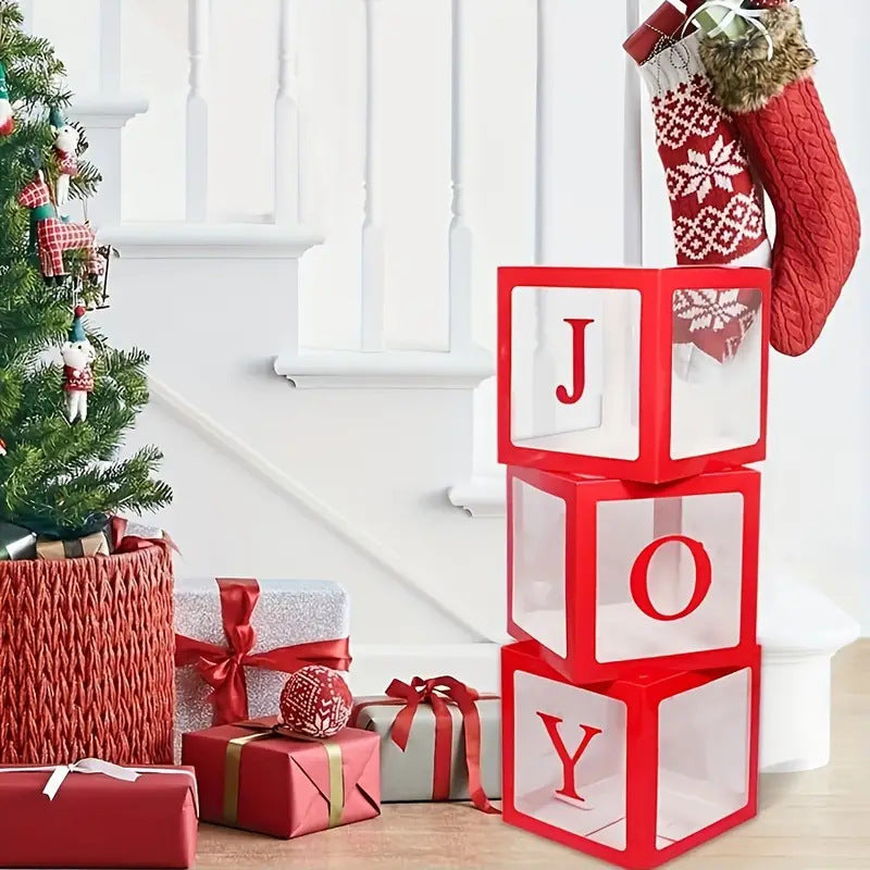 Christmas Decoration Balloon Box Three-piece