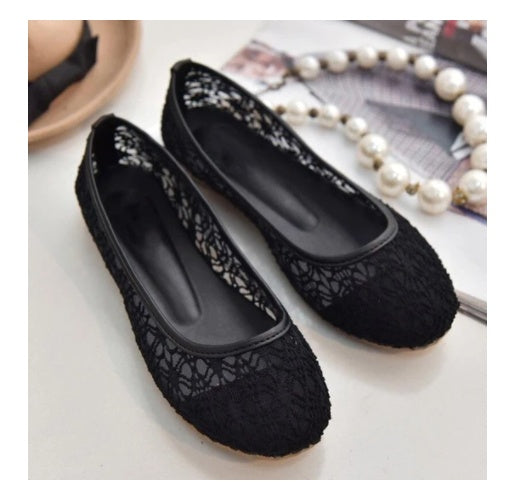 Hollow Breathable Lace Mesh Shoes For Women