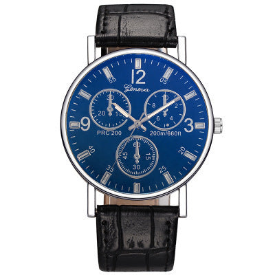 Blue Light Glass Decorative Belt Watch