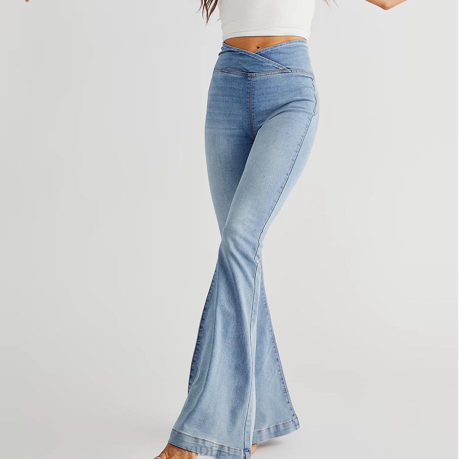 Women's Slim-fit Stretch Denim Flared Pants