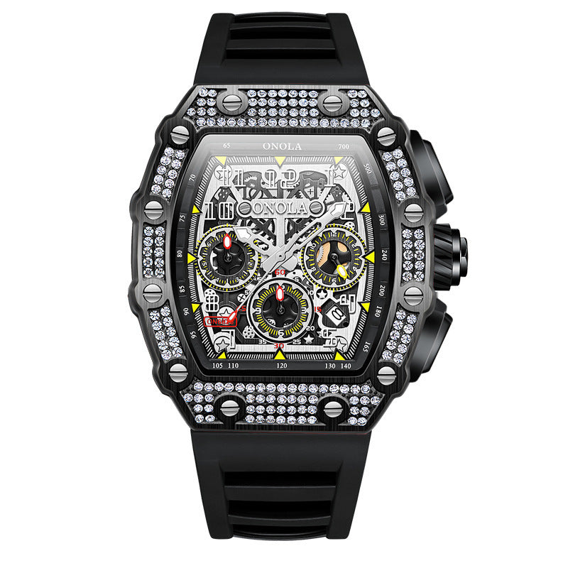 Full Diamond Fashion New Multi-functional Mechanical Watch