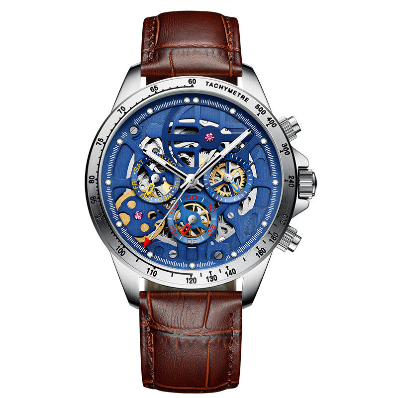 Double-sided Hollow Stainless Steel Automatic Mechanical Watch